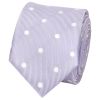 Lilac Large White Spot Skinny Men's Tie