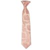 Pre Tied Rose Gold Paisley Boys Tie Age 4-7