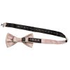 Plain Rose Gold Textured Silk Mens Bow Tie