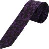 Black with Purple Floral Skinny Boys Tie