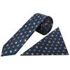 Pineapple Silk Skinny Men's Tie and Pocket Square Set