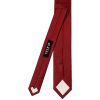 Red Silk Twill Skinny Mens Tie and Pocket Square Set