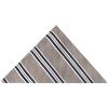 Silver Twin Stripe Pocket Square