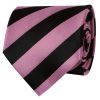 Black and Pink Striped Classic Men's Tie