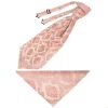 Rose Gold Paisley Men's Cravat Tie and Pocket Square Set