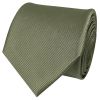 Olive Silk Twill Classic Men's Tie and Pocket Square Set
