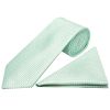 Mint Green Diamond Neat Classic Men's Tie and Pocket Square Set