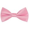 Pre Tied Blush Pink Twill Silk Boys Bow Tie and Pocket Square Age 4-7