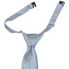 Pre Tied Dusty Blue Silk Boys Tie and Pocket Square Set Age 4-7