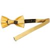 Plain Gold Handmade Mens Bow Tie