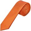 Orange Silk Twill Skinny Mens Tie