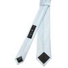 Plain Misty Blue Boys Satin Skinny Tie and Pocket Square Set