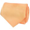 Plain Peach Satin Classic Men's Tie and Pocket Square Set