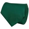 Plain Bottle Green Satin Classic Men's Tie and Pocket Square Set