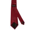 Plain Maroon Satin Classic Men's Tie and Pocket Square Set