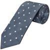 Navy Large White Spot Classic Men's Tie and Pocket Square Set