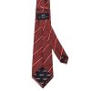 Burgundy Fine Stripe Classic Men's Silk Tie