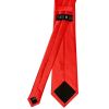 Plain Bright Red Satin Classic Men's Tie and Pocket Square Set