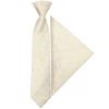 Pre Tied Ivory Floral Boys Tie and Pocket Square Set Age 4-7