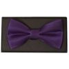 Plain Purple Satin Silk Mens Bow Tie