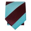 Claret and Blue Striped Skinny Boys Tie