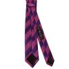 Purple and Pink Striped Skinny Men's Tie and Pocket Square Set