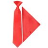 Pre Tied Coral Pink Satin Boys Tie and Pocket Square Set Age 4-7