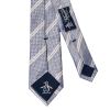 Light Blue Stripe Skinny Men's Silk Tie