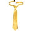 Pre Tied Yellow Gold Satin Boys Tie and Pocket Square Set Age 4-7