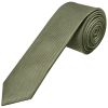 Olive Silk Twill Skinny Men's Tie and Pocket Square Set