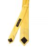 Plain Yellow Gold Satin Skinny Men's Tie and Pocket Square Set