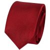 Red Silk Twill Skinny Mens Tie and Pocket Square Set