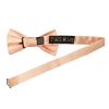 Plain Light Peach Handmade Mens Bow Tie