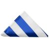 Blue and White Striped Pocket Square