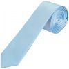 Plain Sky Blue Satin Skinny Boys Tie