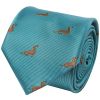 Slim Turquoise Dachshund Men's Tie