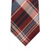 Burgundy Check Silk Skinny Men's Tie