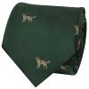 Bottle Green Dog Head Classic Men's Tie