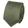 Olive Silk Twill Skinny Mens Tie