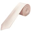 Plain Blush Pink Textured Silk Skinny Boys Tie and Pocket Square Set