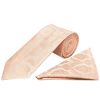 Light Peach Paisley Classic Men's Tie and Pocket Square Set