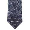 Navy Paisley Classic Men's Silk Tie
