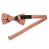 Plain Rose Quartz Handmade Mens Bow Tie