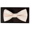 Plain Blush Textured Silk Mens Bow Tie