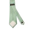 Plain Green Textured Silk Classic Men's Tie and Pocket Square Set