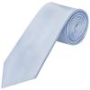 Plain Dusty Blue Satin Classic Mens Tie and Pocket Square Set