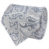 Silver and Blue Paisley Classic Men's Tie