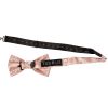 Rose Gold Floral Handmade Mens Bow Tie