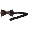 Brown Large Check Mens Tweed Bow Tie