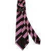 Black and Pink Striped Classic Men's Tie